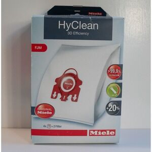 3 Official Miele GN FJM HyClean 3D Efficiency Pure Vacuum Bags & AirClean Filter